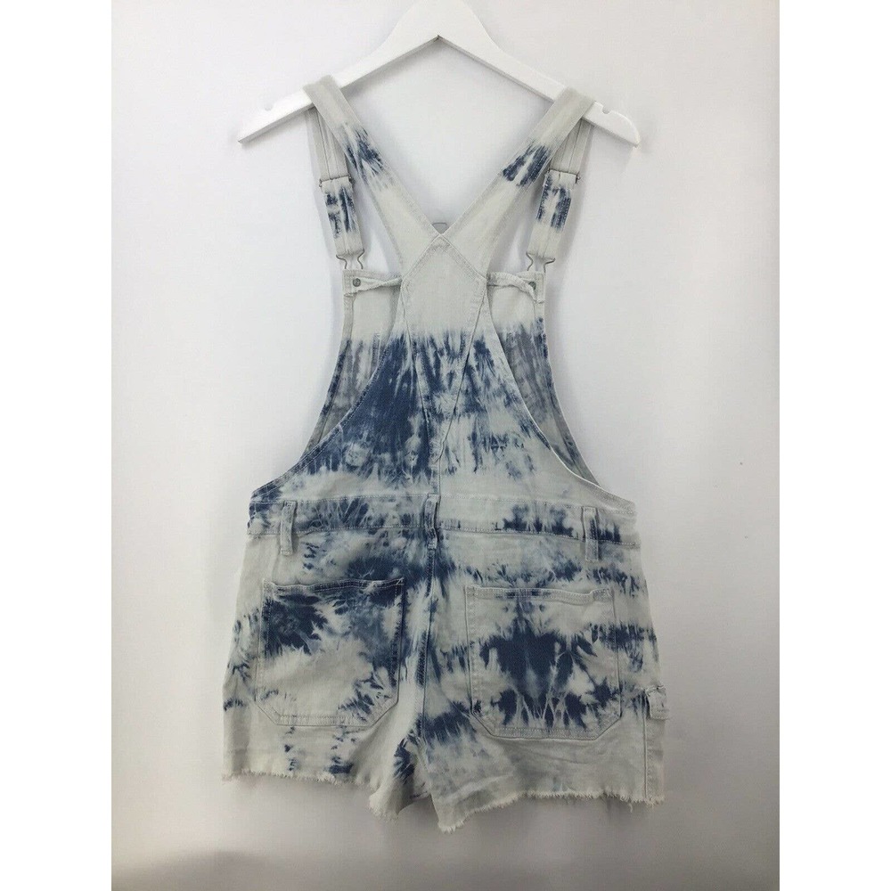 No Boundaries Jean Shortalls Size L(11-13) Blue Denim Juniors Tie Dye Juniors - Picture 4 of 12